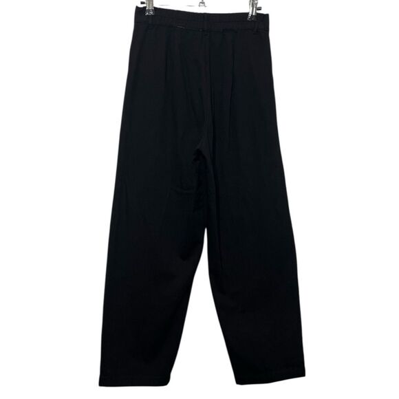 Big Bud Press Trousers Women’s XS Black High Rise Cotton Straight Leg Minimal - Picture 3 of 12